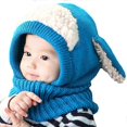 thumbnail image 1 of Toddler Baby Balaclava Beanie Hat Crochet Knit Neck Warmer Scarf Cap, 1 of 1