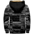 thumbnail image 5 of Mens Winter Jacket Sherpa Lined With Hood Warm Fleece Zipper Hoodie Black S, 5 of 5