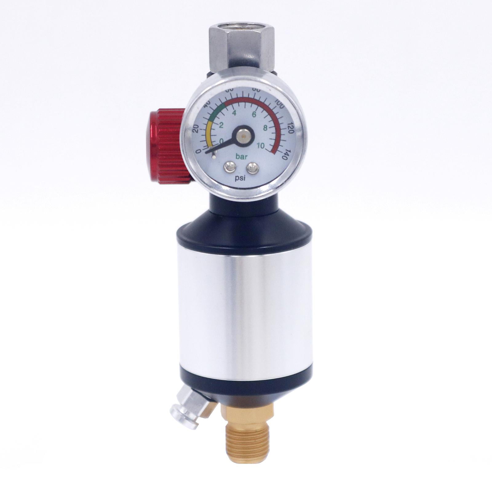 Air Pressure Regulator Gauge Spray Gun Digital Paint w/ Oil-water Separator Tool 
