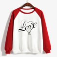 thumbnail image 3 of Vedolay Womens Sweatshirt Women's 2023 Sweatshirts Long Sleeve Crew Neck Pullover Casual 2023 Fall Clothes,Red XL, 3 of 5