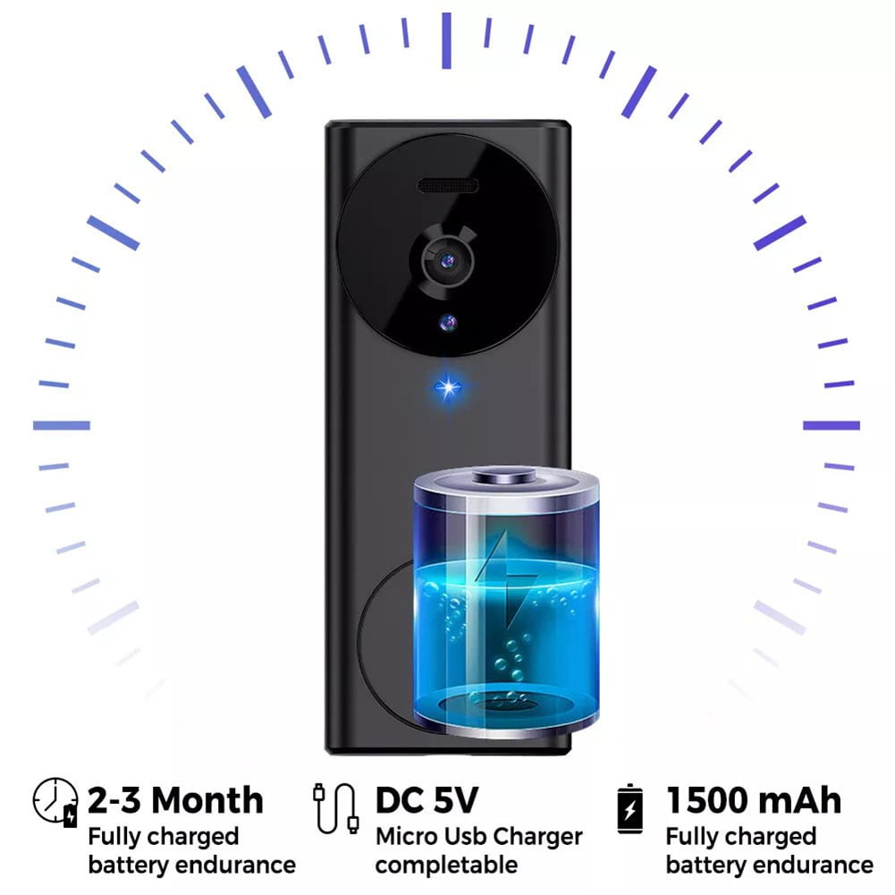 Whatever You Like-4.3" Wireless Video Door Bell Phone Intercom System Monitor Doorbell Camera