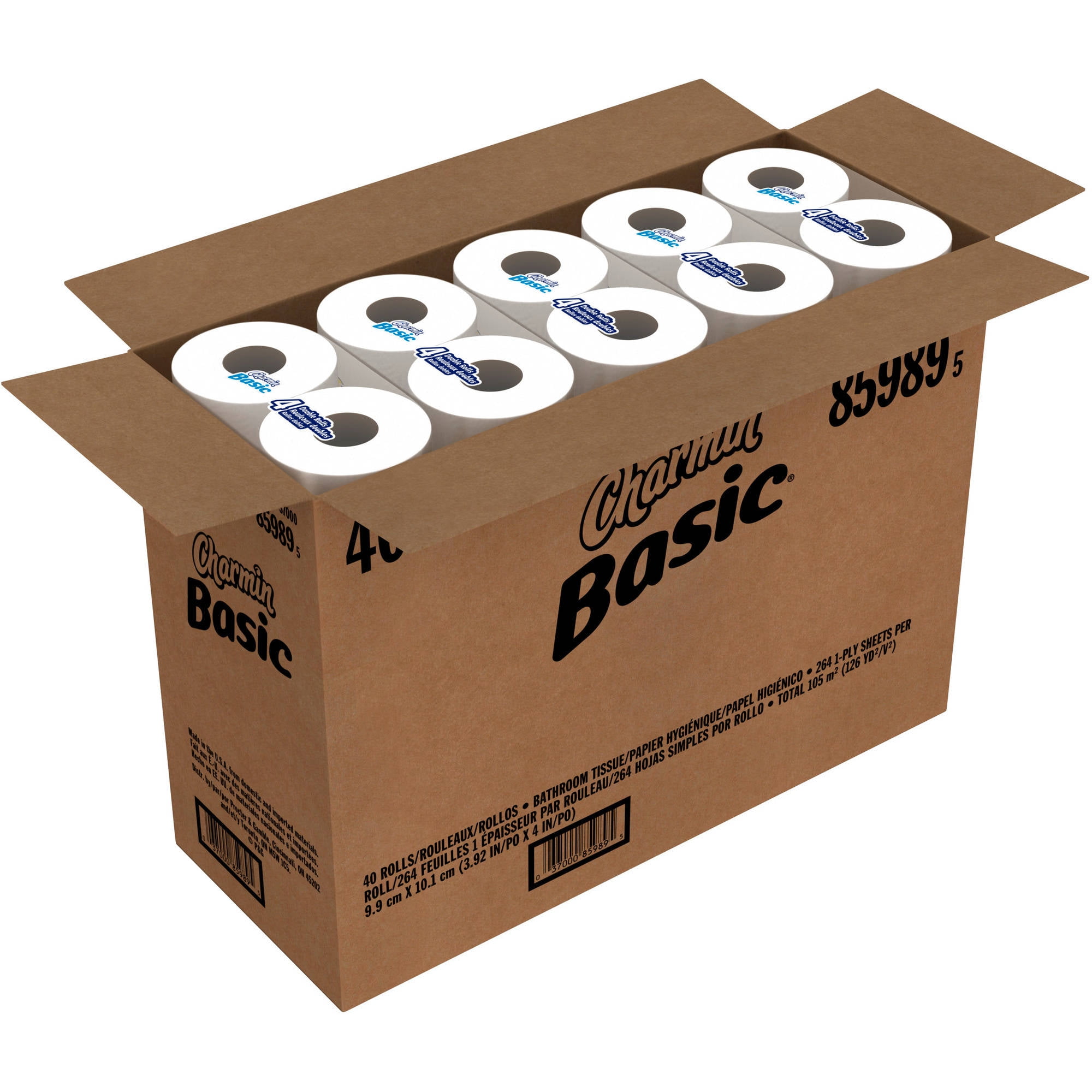 Charmin Basic Toilet Paper, 40 Double Rolls - Walmart.com Charmin Basic Toilet Paper, 40 Double Rolls - Walmart.com
