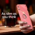 thumbnail image 2 of Cute Case for (4.7 Inch) iPhone SE 2020 & iPhone 8 & iPhone 7, with Phone Ring Holder, Durable Silicone Grip Stand Case, Slim Lightweight Thin Cover, Sturdy Anti-Scratch Protective Phone Case (Red), 2 of 2