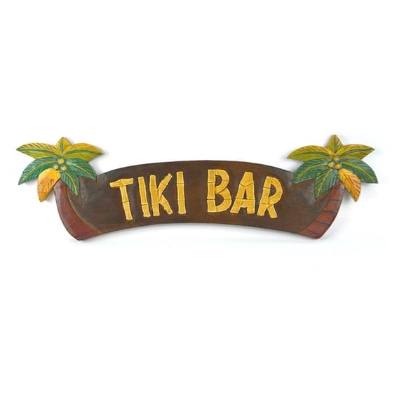 Hand Carved Tiki BAR Sign with Two 3D
