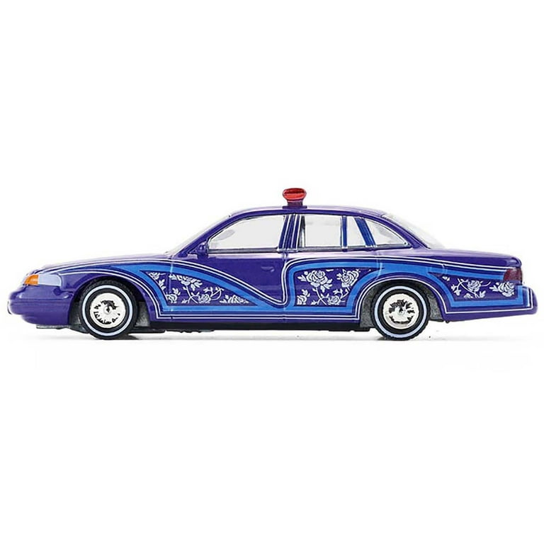 1992 Ford Crown Victoria Lowrider Blue with Graphics and Lightbar