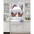 thumbnail image 3 of Farm Christmas Swag Curtains for Living Room/Bedroom Windows, Xmas Tree Truck Animals Snowman Snowflakes Kitchen Curtains and Valances Set 36 Inch Length, Light Filtering Swags Valance Curtain Panels, 3 of 5