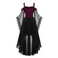 thumbnail image 5 of Halloween Butterfly Sleeve Mesh Gothic Dress For Women Off Shoulder Witch Dress 2026 Gothic Vampire Renaissance Steampunk Medieval, 5 of 5