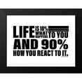 thumbnail image 2 of ArtsyQuotes 14x12 Black Modern Framed Museum Art Print Titled - Charles R. Swindoll Quote: How You React, 2 of 5