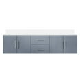thumbnail image 2 of 72 In. Wide Dark Grey Double Bath Vanity. Marble Top, Solid Wood. Soft Close. Scratch And Stain Counter. Two Spacious Compartments, Drawers Open Shelf For Ample Storage. Pre-drilled 1 Faucet Vanity, 2 of 3