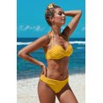 thumbnail image 2 of POGLIP Bikini Jaune à Col Halter Torsadé pour Femmes, 2 of 6