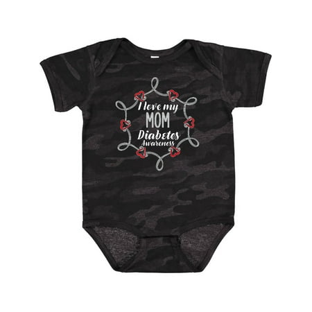 

Inktastic I Love My Mom Diabetes Awareness Gift Baby Boy or Baby Girl Bodysuit