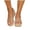 Khaki, variant on Women's Open Toe Wedge Sandals Thick Platform Bottom Crisscross Ankle Strap Adjustable Buckle Stylish Shoes for Daily Summer Outfits Khaki 43