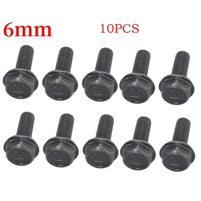 10pcs Saw Blade Screw M8 M7 M6 Left Hand Thread Hex Flange For Cutting Machine 6mm