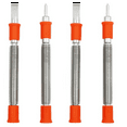thumbnail image 1 of 4Pcs Spring Tool Set 5/16-Inch Chisel and 1/8-Inch Center Punch Set, Spring Loaded Rivet Removal Set for Wood,2 x 1/8 center punch 2 x 5/16 flat chisel,Silver&Orange, 1 of 6