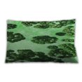 thumbnail image 1 of Ahgly Company Patterned Indoor Rectangular Deep Emerald Green Lumbar Throw Pillow, 13 inch by 19 inch, 1 of 5