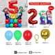 thumbnail image 3 of Kit de arco de guirnalda de globos con temática de Super Brothers Mario, 143 piezas, globos de látex rojos, amarillos y azules, suministros de decoración para fiesta de cumpleaños infantil, 3 of 5