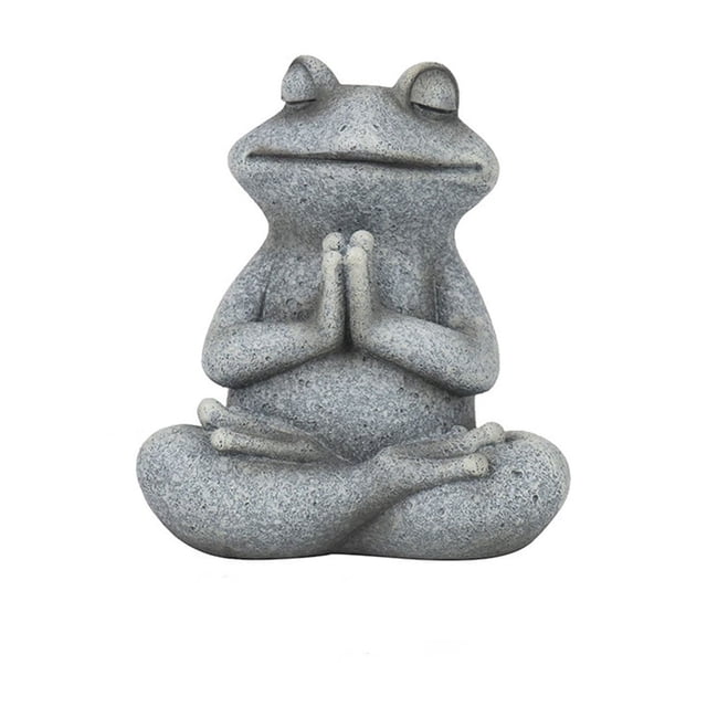 Decoración de Resina para Yoga, Ideal para Jardín o Manualidades | Material de Resina de Alta Simulación | Versátil para La Práctica de Yoga | Resistente a La Intemperie | Pieza de Arte Única Pintada
