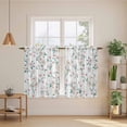 thumbnail image 2 of Watercolor Floral Kitchen Curtains 54 Inch Length, Spring Botanical Flowers Tree Branches Tiers Curtains for Bathroom Bedroom Cafe, Light Filtering Small Window Treatment Drapes 2 Panels 42"Wx54"L, 2 of 8