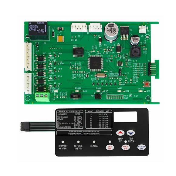 Riwesomey Kit de tablero de Control de calentador de piscina 2x 42002-0007S, calentador para Kit de tablero de Control de calentador de agua Artesanía