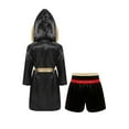 thumbnail image 3 of RUNQHUI Costume de Boxe pour Garçons Manches Longues Robe de Boxe et Shorts Muay Thai Ensemble 2 Pcs pour Arts Martiaux Rouge&Or 8, 3 of 6