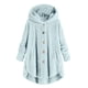 thumbnail image 2 of Puntoco Mujer Tallas grandes Botón Felpa tops Con capucha Cárdigan suelto Abrigo de lana Chaqueta de invierno Selecciones de flash Puntoco Puntoco-7499, 2 of 6