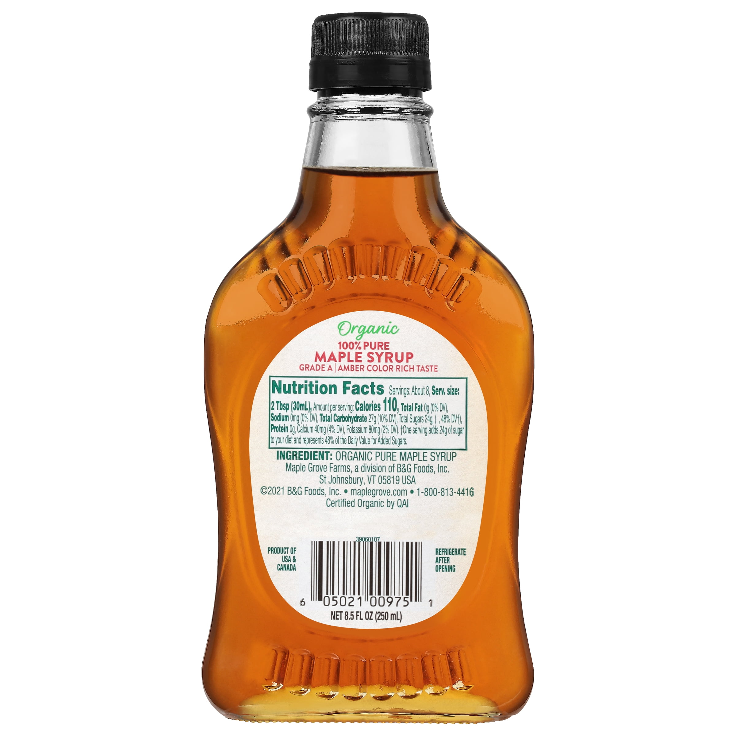 Maple Grove Farms Organic 100% Pure Maple Syrup, Grade A, 8.5 fl oz Glass  Bottle - Walmart.com
