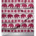 thumbnail image 1 of Soimoi Rayon Fabric Aztec & Tribal Elephant Ethnic Printed Fabric 1 Yard 42 Inch Wide, 1 of 3