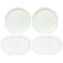 CorningWare F-15-PC 15oz French White Lids and F-16-PC 16oz French White Lids (2-Pack)