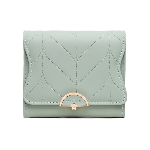 Leather Small Womens Wallet RFID Blocking Bifold Card Holder Cute Wallet for Woman with Zipper Coin Pocket