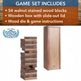 thumbnail image 4 of WE Games Wood Block Party Game that Tumbles - Includes 12 in. Wooden Box - 54 Walnut Stained Blocks, 4 of 7
