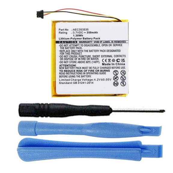 350mAh Replacement Battery Intended for Beats by Dr. Dre Solo 3 Solo3 Headphones AEC353535 with Installation Tools