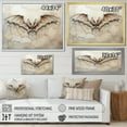 thumbnail image 4 of Designart "Minimalist Bat With Open Wings I" Animals Bat Picture Framed Wall Art Prints, 4 of 5