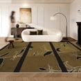 thumbnail image 4 of Retro Bamboo Living Room Decorative Carpets Dark Green Bedroom Bedside Carpet Modern Chinese Style Cloakroom Large Area Rugs 양탄자 My Lux Decor Round, 4 of 8