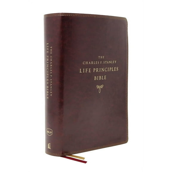 Nkjv, Charles F. Stanley Life Principles Bible, 2nd Edition, Leathersoft, Burgundy, Comfort Print: Growing in Knowledge , (Hardcover)