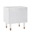 thumbnail image 3 of Linon Ginzel Mid-Century Modern 2-Drawer Nightstand, White, 3 of 18