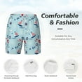 thumbnail image 5 of Sigee Sailboats Anchors Print Mens Swim Trunks with Compression Liner Quick Dry Swim Stretch Beach Shorts with Pockets,S-3XL, 5 of 7