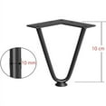 thumbnail image 2 of Rawiri 4 piezas patas de mueble negro, mesa y silla DIY con 20 tornillos y 4 protectores de pies -10cm-, 2 of 6