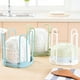 thumbnail image 2 of GOOHOCHY Organizador de cuencos de plástico con escurridor, escurridor de platos y accesorios de cocina (blanco), 2 of 8