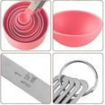 thumbnail image 4 of Juego de cucharas medidoras, taza medidora negra con asas de acero inoxidable, cocina, 4 of 5