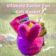 thumbnail image 2 of Everyday Necessiteez Easter Pink Peep Bunny Plush Gift Basket with Bubble Sticks Chicks Marshmallow Gummies Candy & Reusable Pink Bunny Head Bucket Spring Party Favors (Contents Vary), 2 of 7