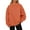 Orange, variant on Womens Oversized Sweatshirts Side Slit Neck Solid Long Sleeve Athletic Outfits Trendy