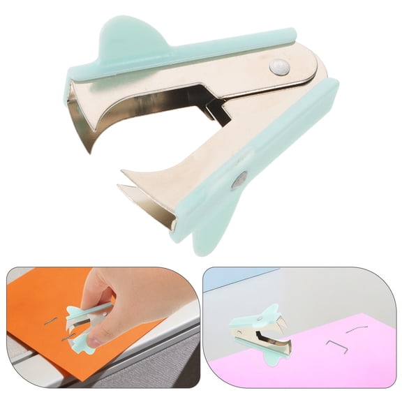 FOMIYES 2-Pack Ergonomic Staple Remover Tool for Home and Office Paper Fast and Easy Removal Light Green