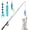 Plush-Blue, variant on Toys, 4 Pack Interactive Teaser Wand Toys, Retractable Fishing Pole Wand Catcher Exerciser with Refill Fish, Dragonfly Worm with Bells, Fun Kitten Kitty Playing