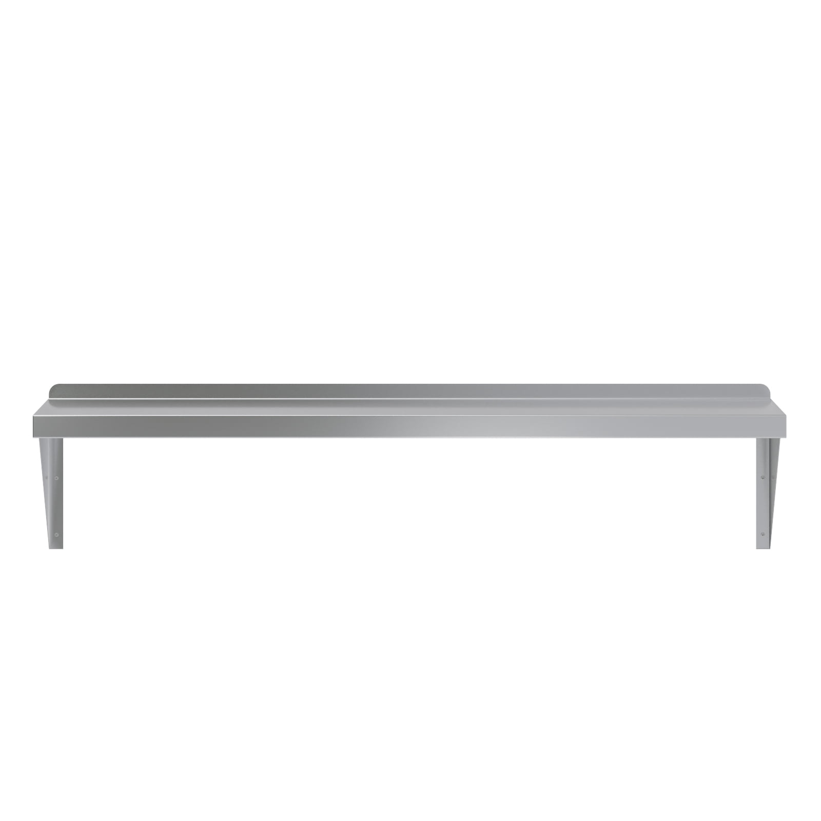 AmGood 12" Width x 48" Length | Stainless Steel Wall Shelf | Square Edge | Metal Shelving | Heavy Duty | Commercial Grade | Wall Mount | NSF Certified