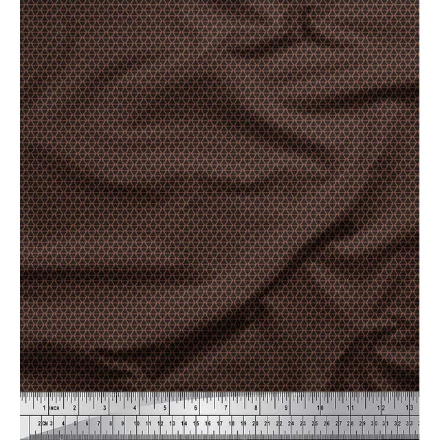 Soimoi Cotton Voile Fabric Triangle Shirting Print Sewing Fabric Yard 56 Inch Wide