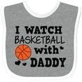 thumbnail image 3 of Inktastic I Watch Basketball with Daddy Boys Baby Bib, 3 of 4