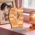 thumbnail image 4 of Elainilye Wooden Desktop Decoration Love Heart Shape, Mother’s Day Holiday Gift Ornament, Rustic Home Decor for Living Room Mantel, 4 of 6