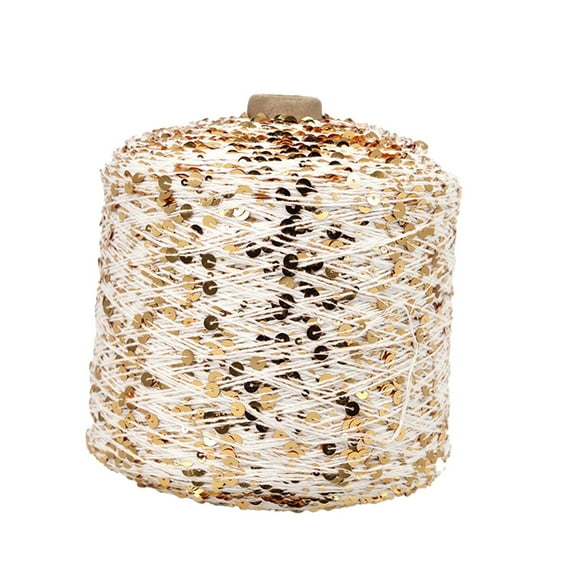 1 roll Polyester Sequins Yarn for Knitting Crochet Supplies Moccasin 3~6mm