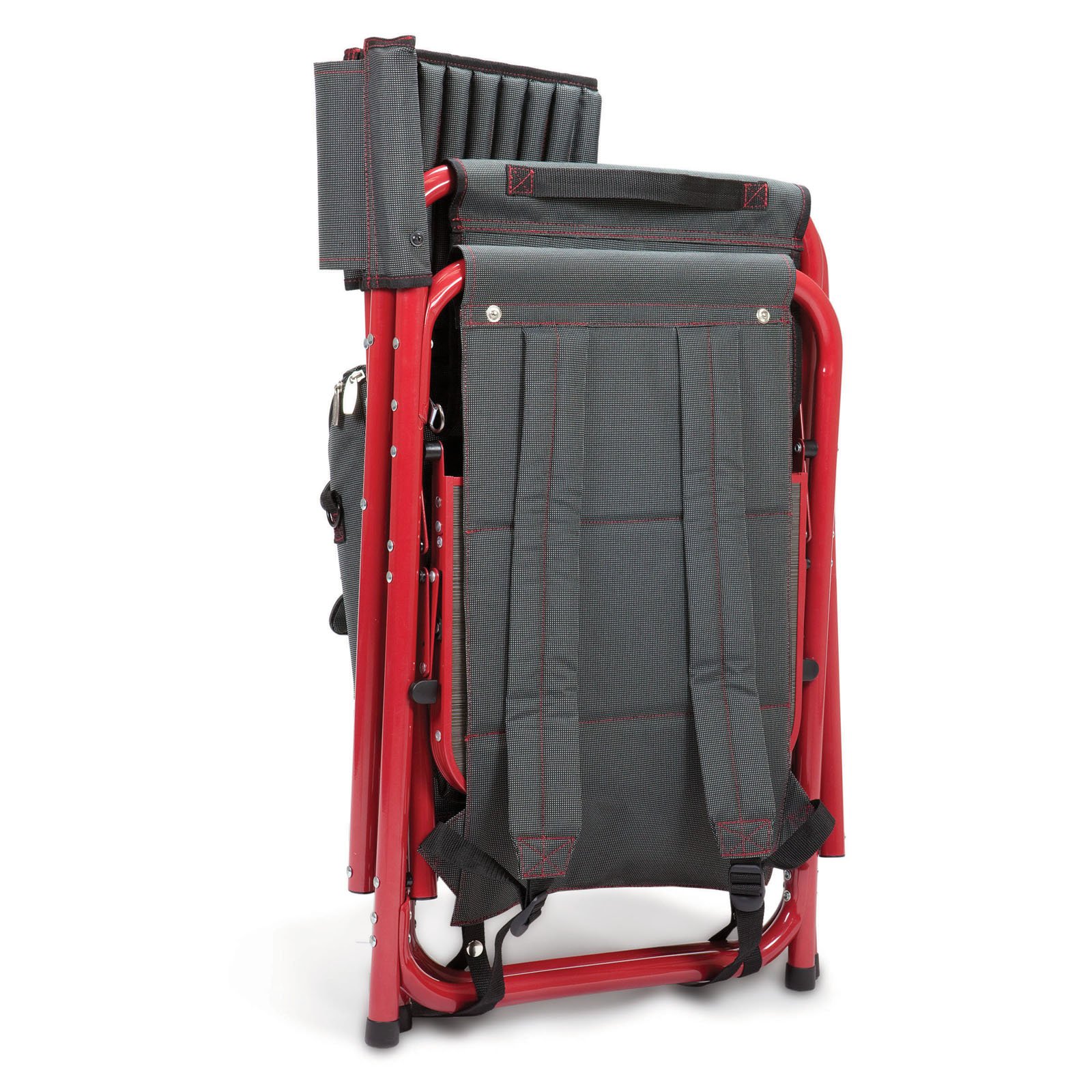 Picnic Time Fusion Directors Chair - Dark Gray with Red - image 2 of 4