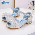 thumbnail image 2 of Disney-sandalias de Elsa de Frozen para niñas, zapatos de tacón alto, zapatos de baile de princesa, zapatos de cristal de moda, rosa, azul, Anime, 2 of 5